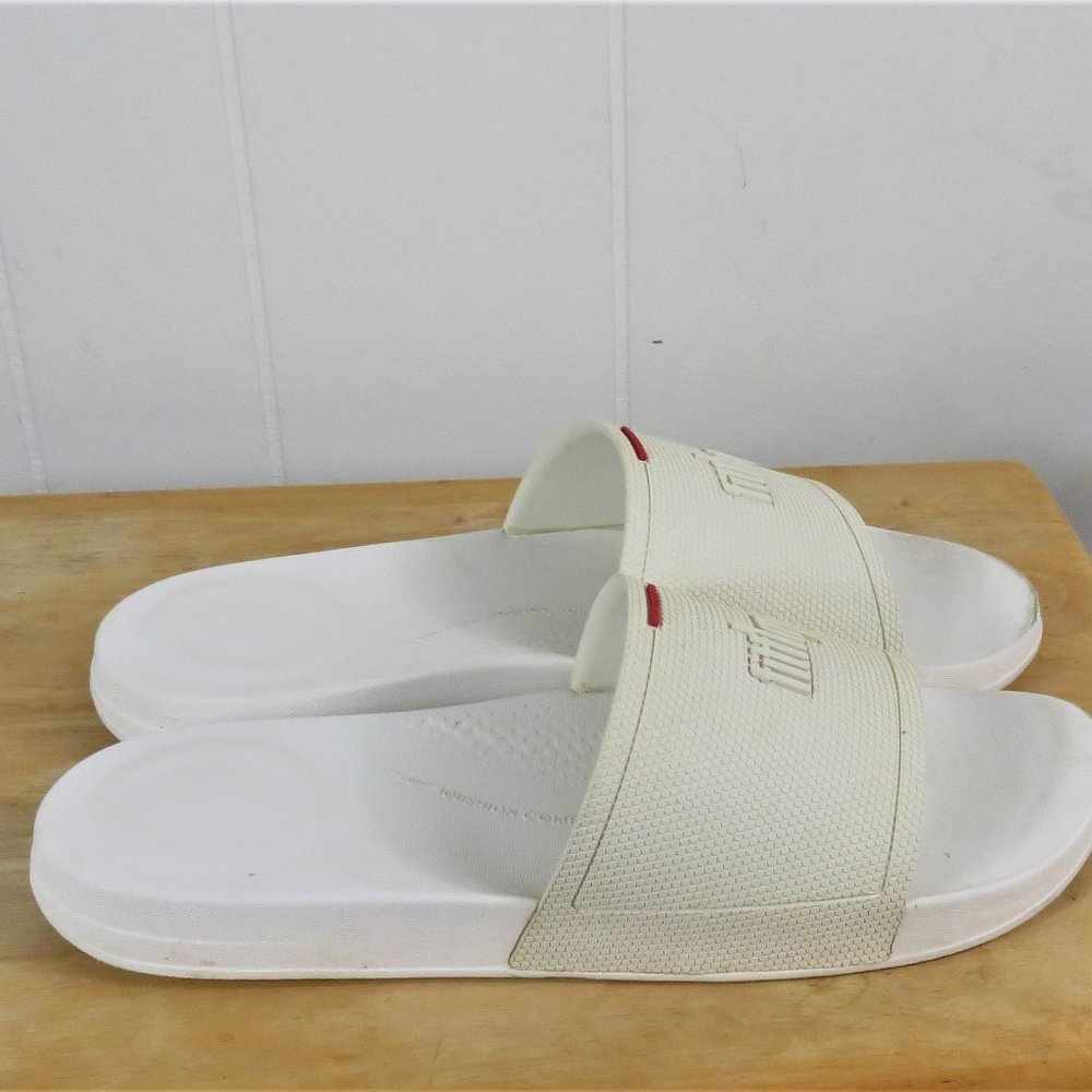 Men's FitFlop Shoes Sandals Slides Beach Poolside White & Off White Size 12